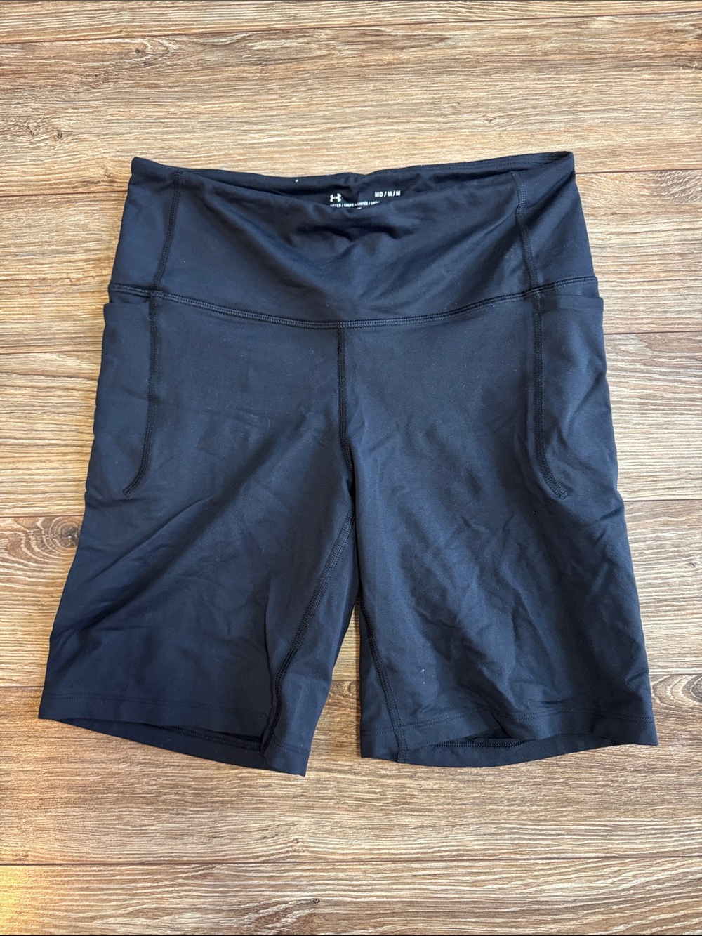 Under Armour Women’s Black Bike Shorts with Side Pockets